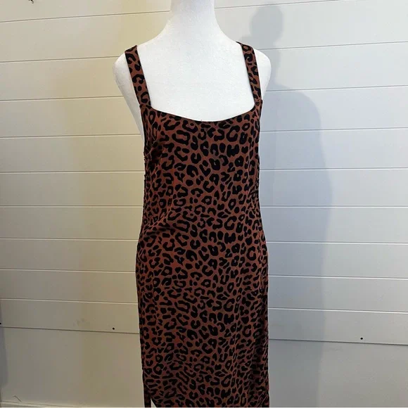 Lovers & Friends Tina Leopard Print Mini Dress Size Medium Indie Sleeze Sexy - Picture 4 of 10
